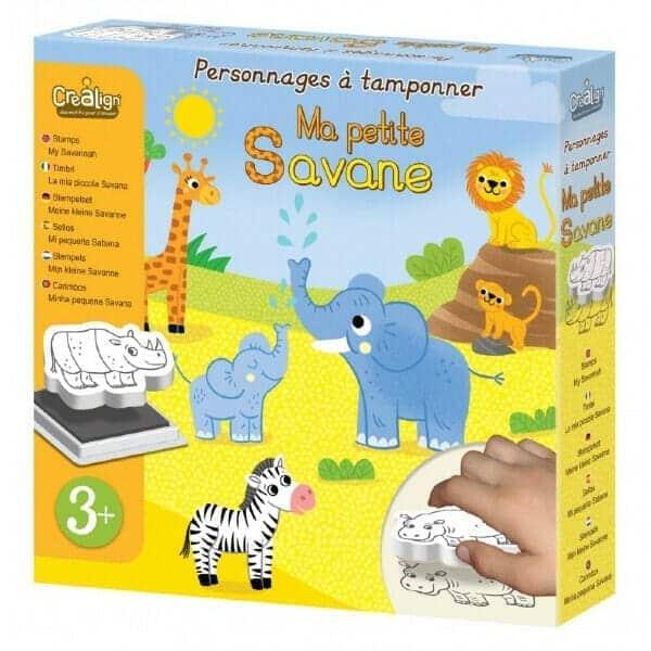 Apresentamos Carimbos Animais da Savana com o SKU 711300623 recomendado para + 3 anos