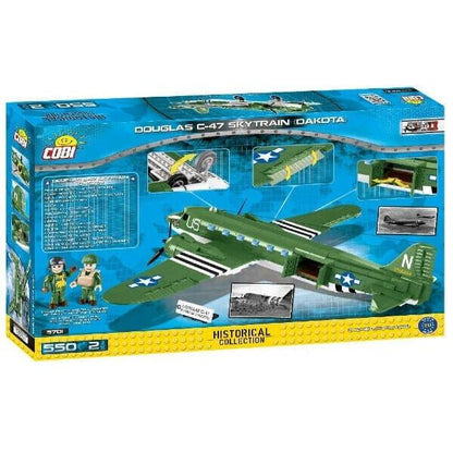 Parte de trás da caixa Cobi Douglas C-47 Skytrain