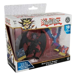 Conjunto 2 figuras Yu-Gi-Oh Red-Eyes Black Dragon & Harpy Lady - Brincatoys