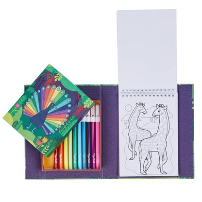 Conjunto Colorir Animais com desenho de girafas para colorir