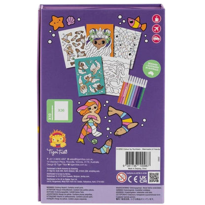 Verso da caixa do Conjunto Colorir Sereias e Amigos