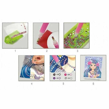 Passos para decorar os cartões do Conjunto de Atividades Fadas Cintilantes