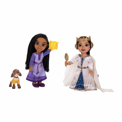 Conjunto Disney Wish: bonecas Asha e Queen Amaya, cabra Valentino e estrela