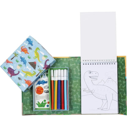 Conjunto para colorir Dinossauros com marcadores e desenhos para pintar