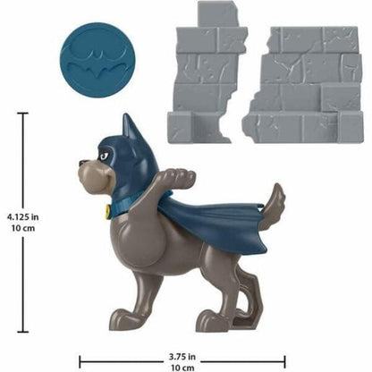 DC League of Super Pets Ace com as medidas indicadas e peças do conjunto