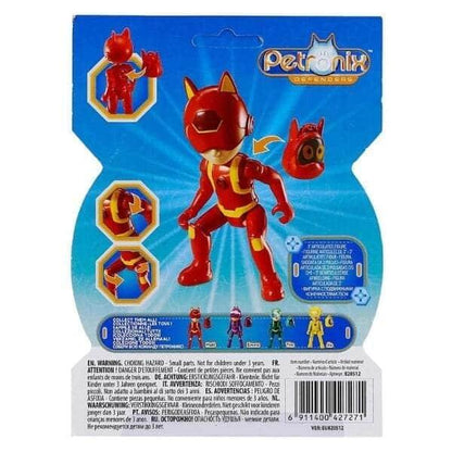 Parte de trás da embalagem da figura Petronix Defenders Matt