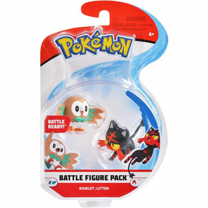 Figura Pokémon - Rowlet e Litten - Brincatoys