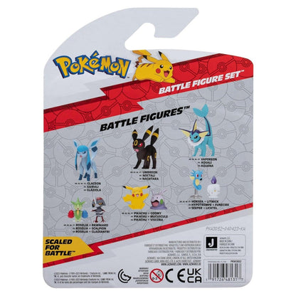 Figuras Batalha Pokémon Charmander, Metang e Kabuto: verso da embalagem