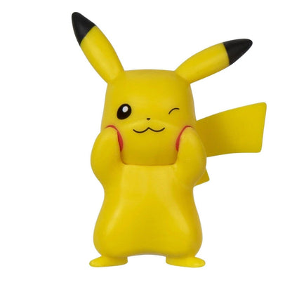 Conjunto de Batalha Pokémon Pikachu e Quaxly: figura de Pikachu amarelo a piscar o olho