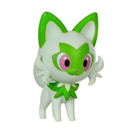 Figura Pokémon Sprigatito verde e branca