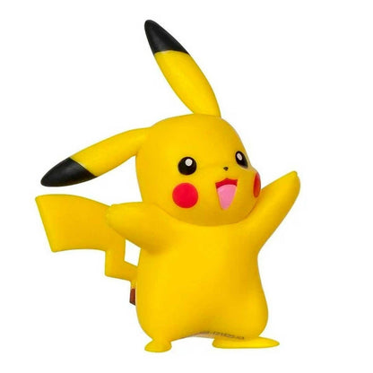 Figura Pokémon Pikachu amarelo com braços levantados