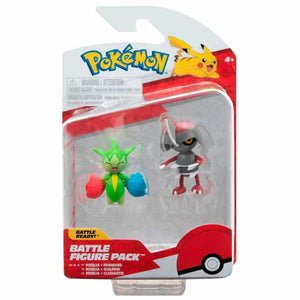 Apresentamos Figura de batalha Pokémon Roselia e Pawniard com o SKU 23300624 recomendado para + 4 anos