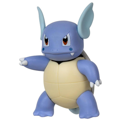 Figura Pokémon Wartortle azul de braço estendido