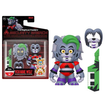 Five Nights at Freddy's Snaps Roxanne Wolf: embalagem e figura com acessórios