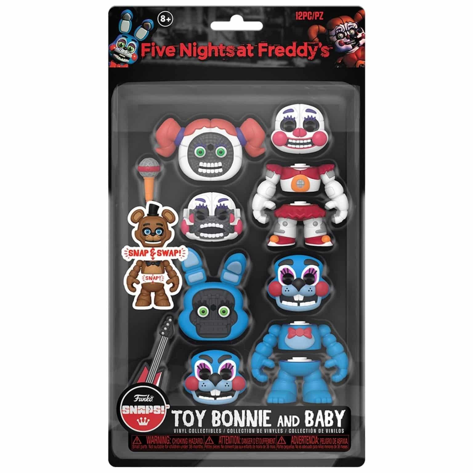 Five Nights at Freddys Snap - Toy Bonnie e Baby - Brincatoys