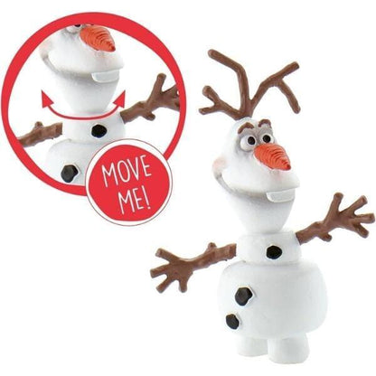 Figura Olaf de Frozen com cabeça que roda, com destaque «Move me!»