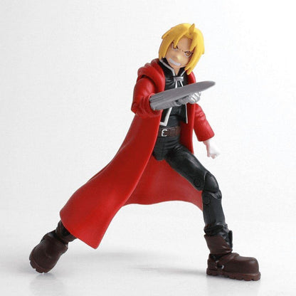 Figura Fullmetal Alchemist Edward Elric em pose de combate com lâmina no braço