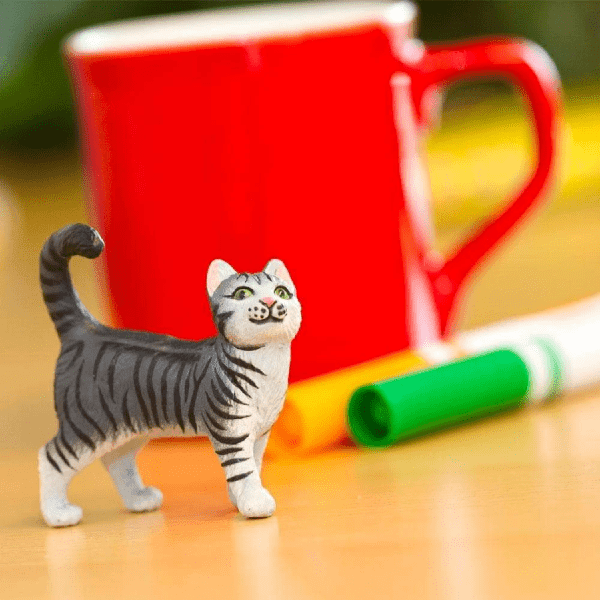 Apresentamos Figura de borracha - Gato doméstico cinzento com o SKU 430012823 recomendado para + 3 anos