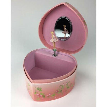 Guarda-Joias Bailarina Coração cor-de-rosa em forma de coração