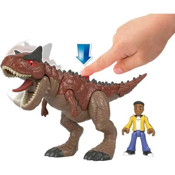 Apresentamos Imaginext - Jurassic World Camp Cretaceous Carnotaurus Dinosaur & Darius com o SKU 861081322 recomendado para + 3 anos