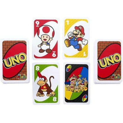 Cartas Uno Super Mario com Toad, Mario e Donkey Kong