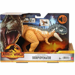 Jurassic World Skorpiovenator ruge e ataca - Brincatoys
