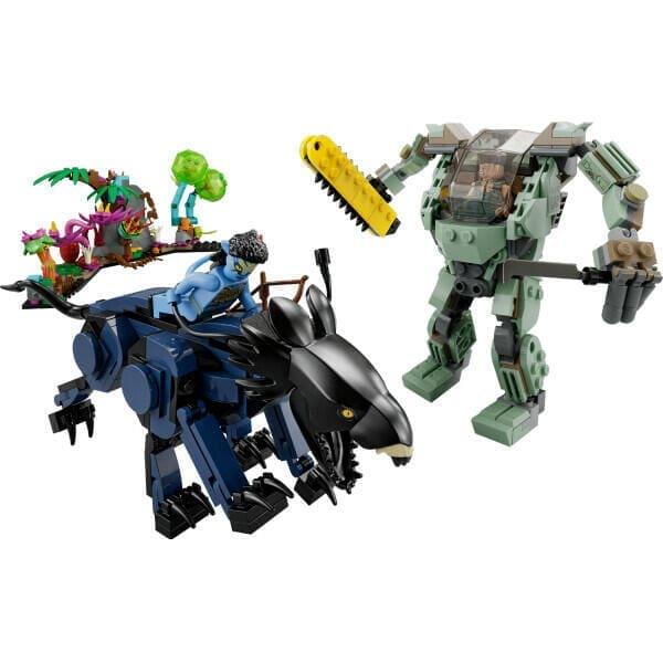 Lego Avatar Neytiri e Thanator contra Quaritch com AMP Suit - Brincatoys