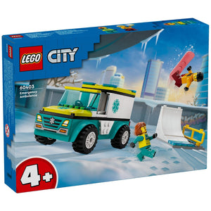 Apresentamos Lego City Ambulância de Emergência e Snowboarder com o SKU 666040324 recomendado para + 4 anos