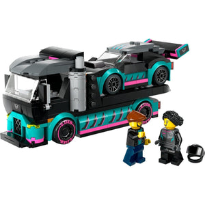 Apresentamos Lego City 60406 Carro de Corrida e Camião de Transporte de Carros com o SKU 666040624 recomendado para + 6 anos