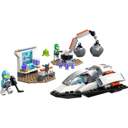 Lego City Nave Espacial e Descoberta de Asteroide montado com minifiguras