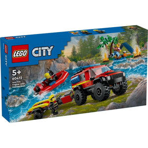 Lego City Camião dos Bombeiros 4x4 com Barco de Resgate - Brincatoys
