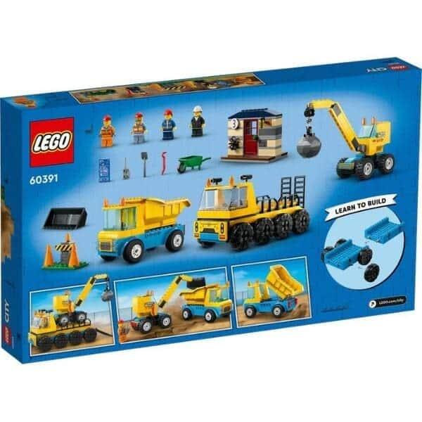 Apresentamos Lego City - Camiões de Construção e Grua com Bola Destruidora com o SKU 666039123 recomendado para + 4 anos