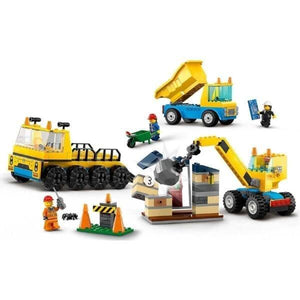 Apresentamos Lego City - Camiões de Construção e Grua com Bola Destruidora com o SKU 666039123 recomendado para + 4 anos