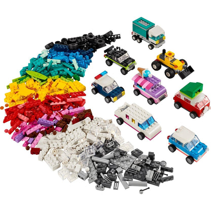 Peças LEGO Classic Veículos Criativos e vários carrinhos montados