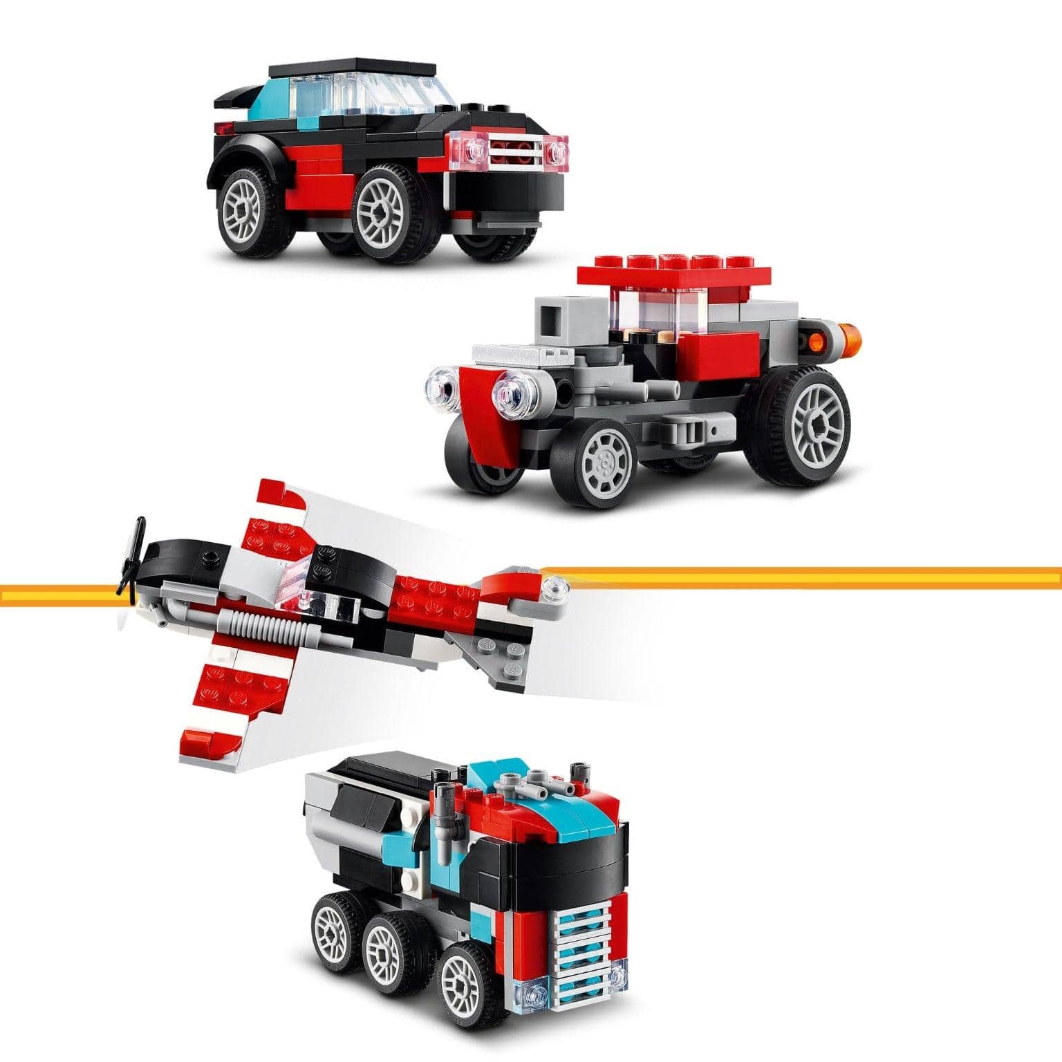 Apresentamos Lego Creator Camião de Plataforma com Helicóptero com o SKU 663114625 recomendado para + 7 anos