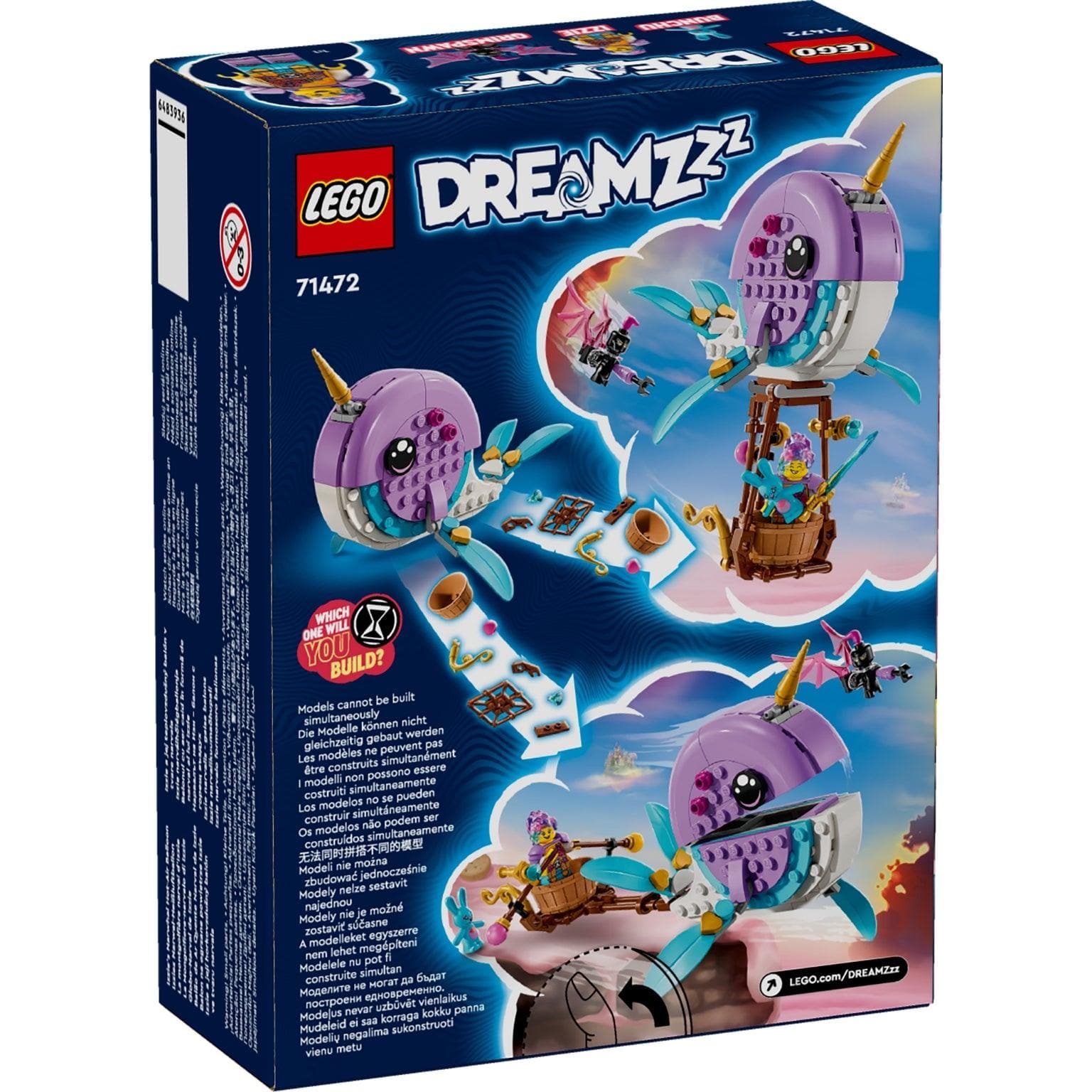 Apresentamos Lego Dreamzzz Balão de Ar Quente Narval da Izzie com o SKU 667147224 recomendado para + 7 anos