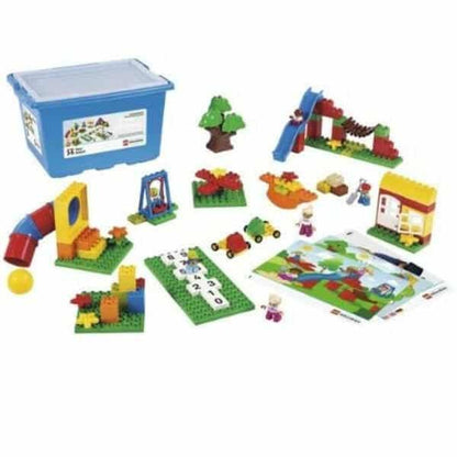 LEGO Education Conjunto Duplo Playground: caixa e peças montadas de parque infantil