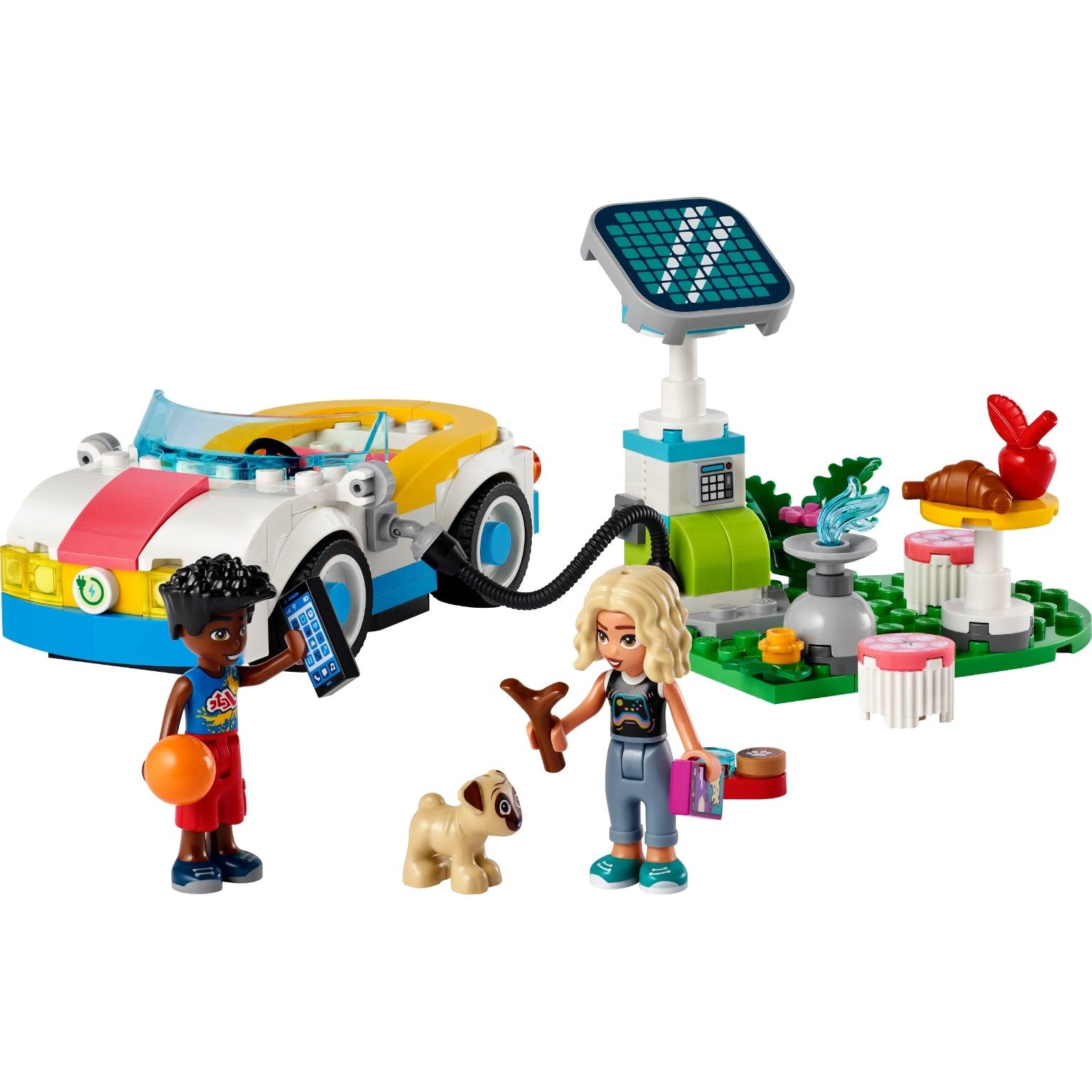 Lego Friends Carro Elétrico e Carregador - Brincatoys