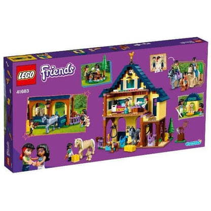 Parte de trás da caixa LEGO Friends Centro Hípico da Floresta