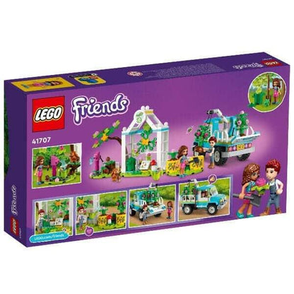 Parte de trás da caixa LEGO Friends Veículo de Plantação de Árvores