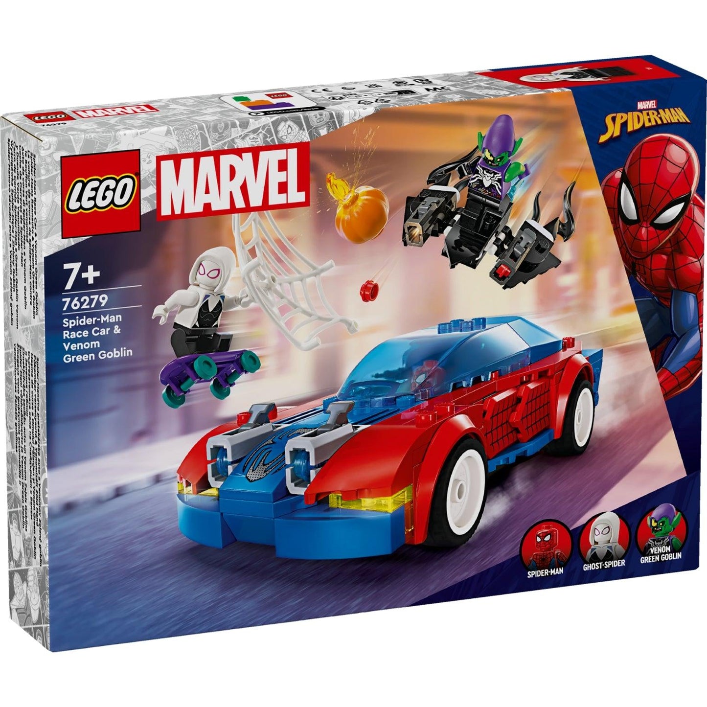 Apresentamos Lego Marvel Carro de Corrida Spider-Man e Green Goblin Venom com o SKU 667627924 recomendado para + 7 anos
