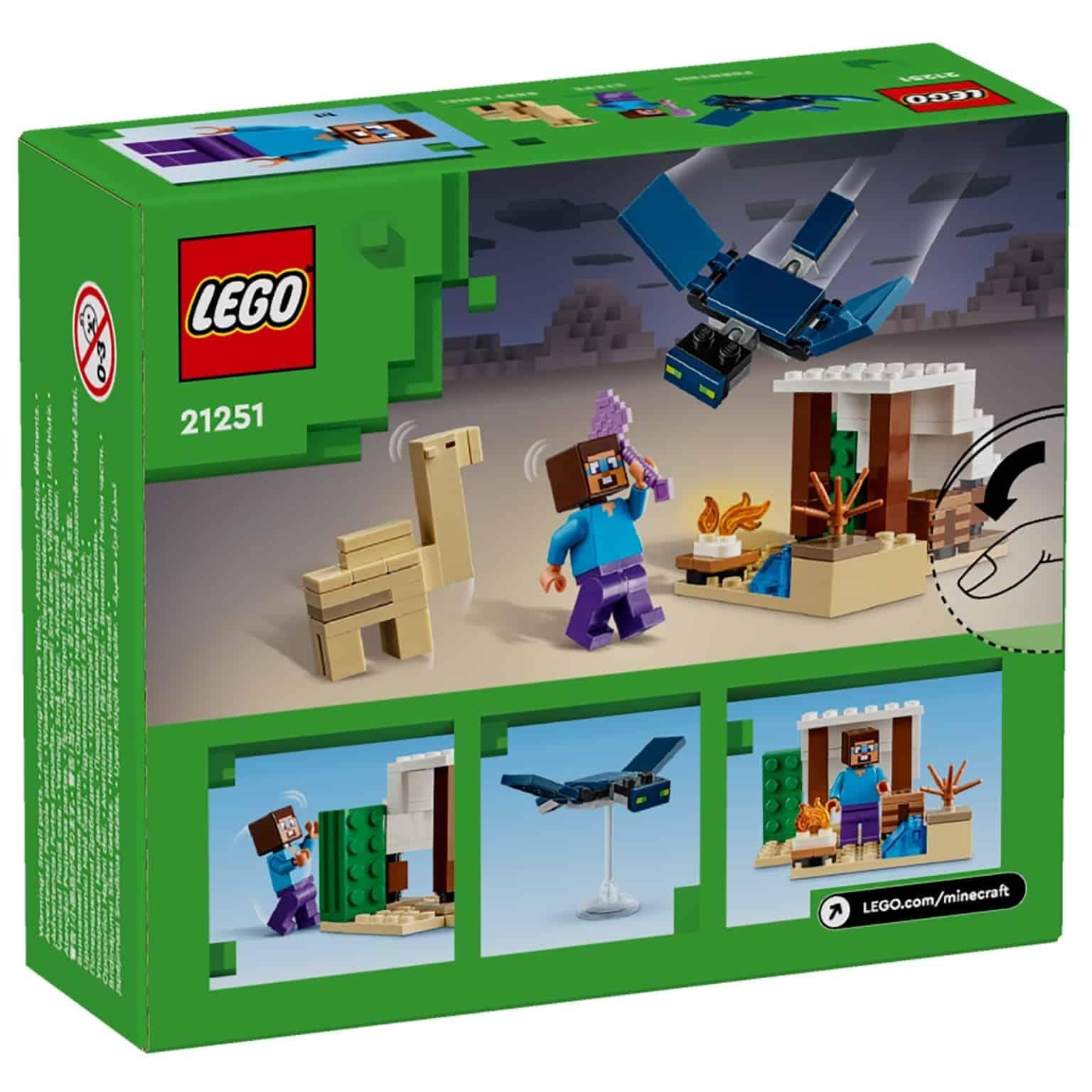 Apresentamos Lego Minecraft - Expedição no Deserto de Steve com o SKU 662125124 recomendado para + 6 anos