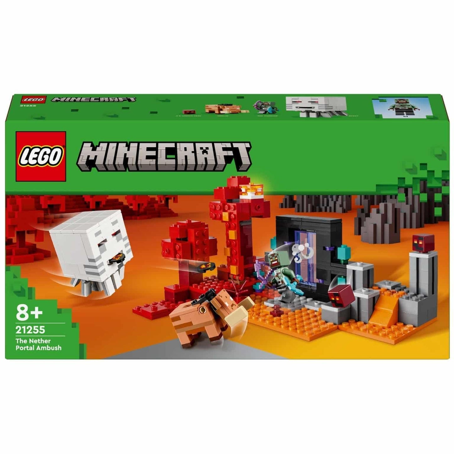 Apresentamos Lego Minecraft - A Emboscada do Portal do Nether com o SKU 662125524 recomendado para + 8 anos