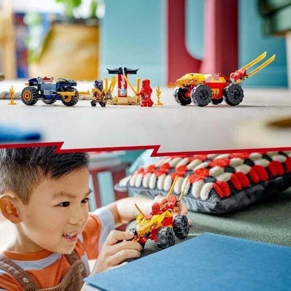 Apresentamos Lego Ninjago - Batalha de Carro e de Mota de Kai e Ras com o SKU 667178923 recomendado para + 4 anos