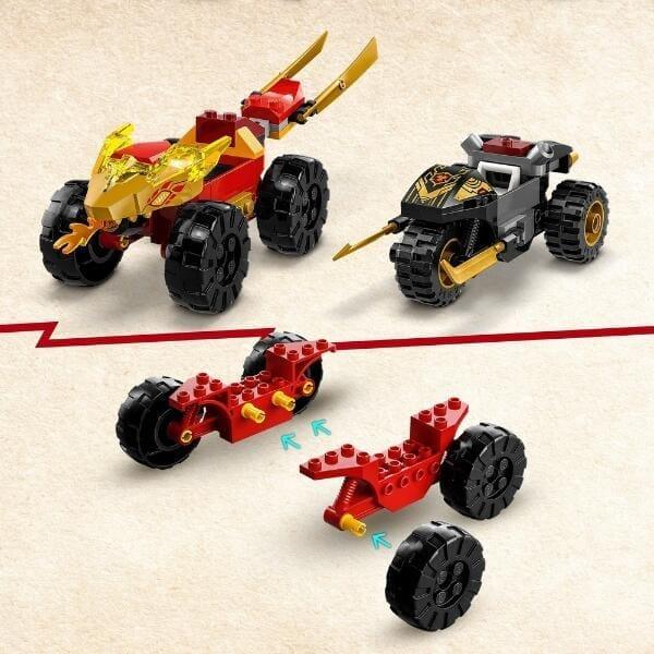 Apresentamos Lego Ninjago - Batalha de Carro e de Mota de Kai e Ras com o SKU 667178923 recomendado para + 4 anos