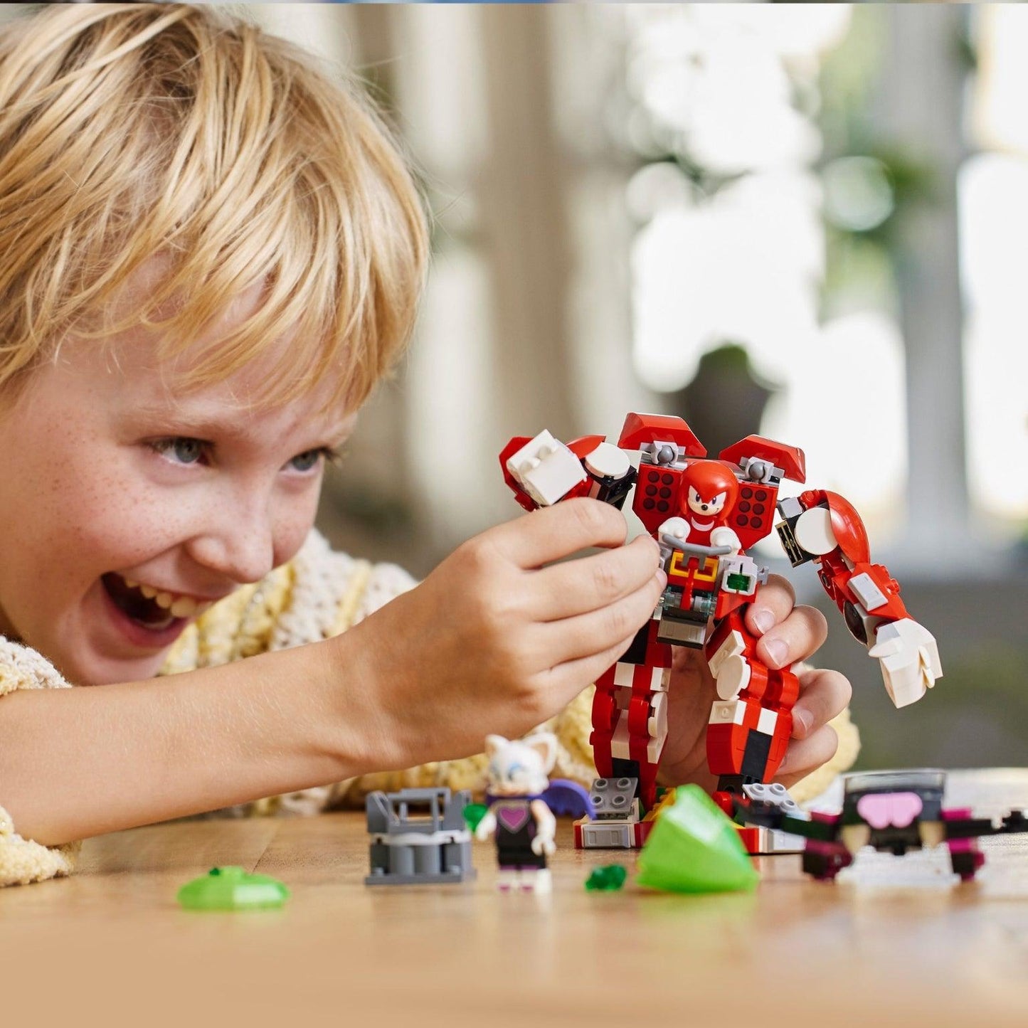 Apresentamos Lego Sonic Robô Guardião do Knuckles com o SKU 667699624 recomendado para + 8 anos