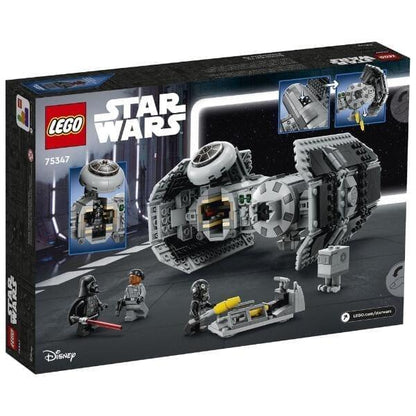 Parte de trás da caixa LEGO Star Wars 75347 com funções e minifiguras