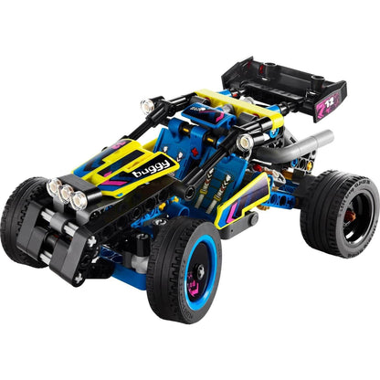 LEGO Technic Buggy de Corrida Todo-o-Terreno azul e amarelo montado