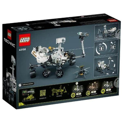 Traseira da caixa do Lego Technic - NASA Mars Rover Perseverance com detalhes