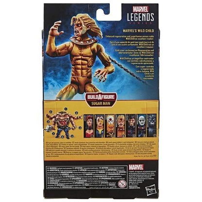 Traseira da embalagem do Marvel Legends Age of Apocalypse Wild Child